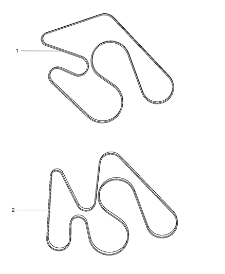 2008 Dodge Ram 2500 Belts, Serpentine & V-Belts Diagram 2 - Thumbnail