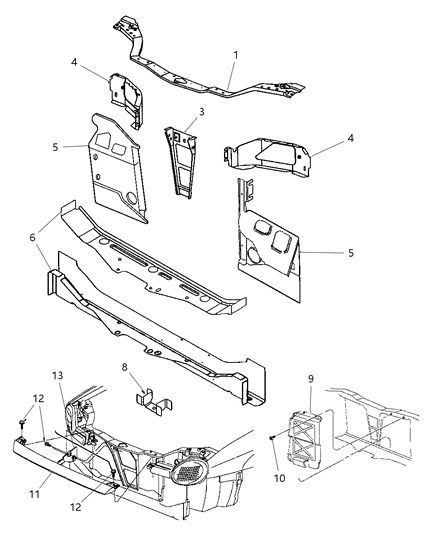 1997 Dodge Neon Side Panel Diagram for 4655520