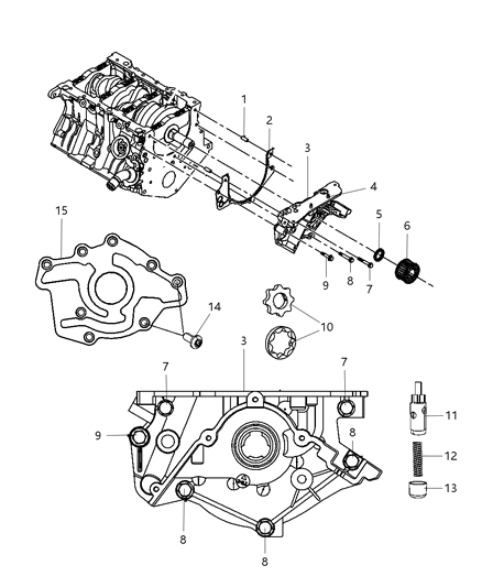 2010 Dodge Journey Engine Oiling Pump Diagram 2 - Thumbnail