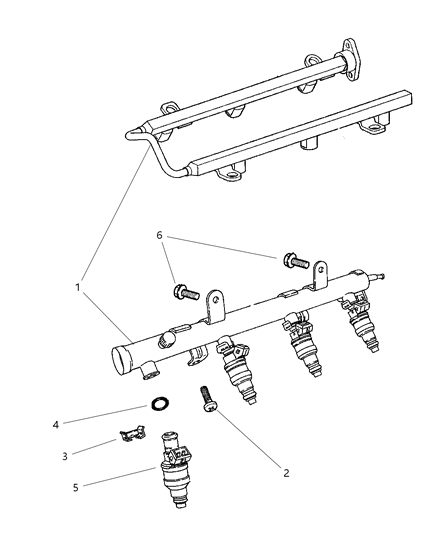 1997 Dodge Avenger Fuel Rail Diagram 2 - Thumbnail
