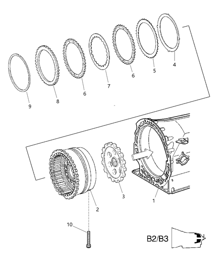 2006 Jeep Commander Multiple Disc Brake & Parking Lock Gearwheel Diagram 2 - Thumbnail