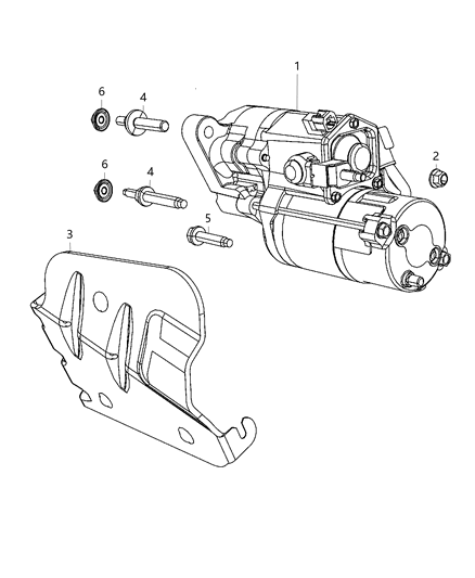 2019 Dodge Durango Starter & Related Parts Diagram 2 - Thumbnail