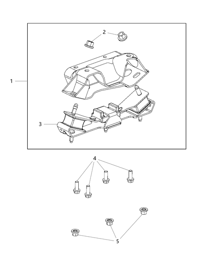 2020 Ram 3500 Pickup Mounting Support Diagram 5 - Thumbnail