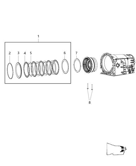2012 Jeep Liberty B2 Clutch Assembly Diagram 1 - Thumbnail