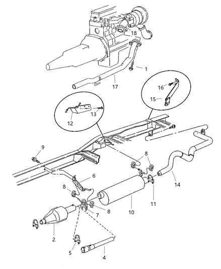 2001 Dodge Ram 3500 Regular Cab Exhaust System Diagram 2 - Thumbnail