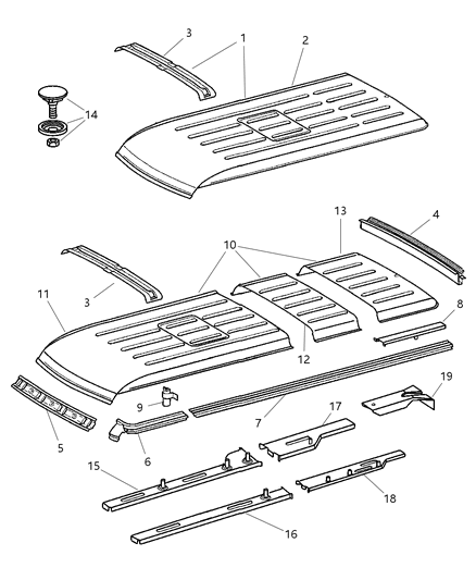2005 Dodge Sprinter 2500 Front Bracket, Upper Driver Side Diagram for 5122081AA