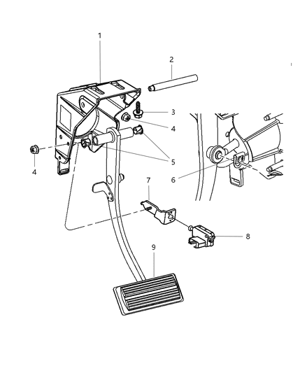 2006 Dodge Caravan Brake Pedals Diagram 2 - Thumbnail