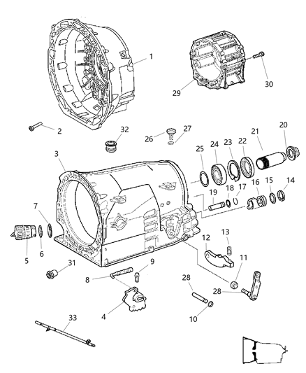 2006 Jeep Commander Transmission Case & Related Parts Diagram 2 - Thumbnail