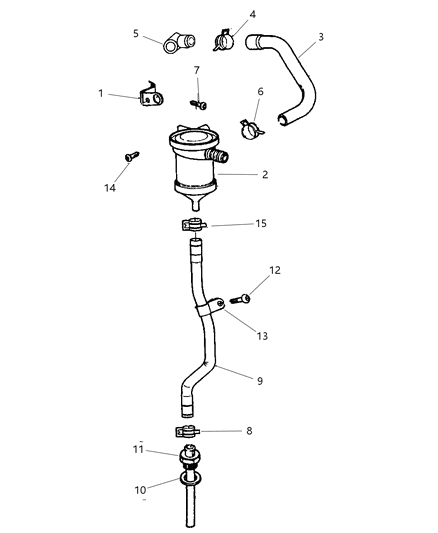 1998 Jeep Cherokee Crankcase Ventilation Diagram 1 - Thumbnail
