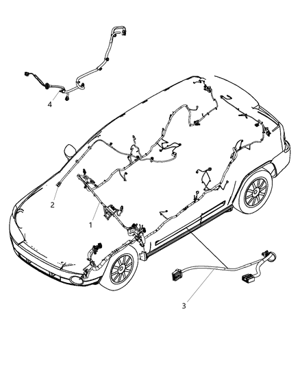 2016 Jeep Patriot Wire Harness Diagram for 68036618AC