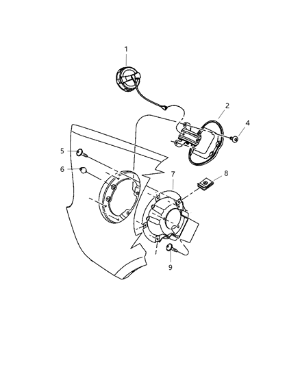 2005 Dodge Viper Cap Fuel Filler Diagram for 5290145AC