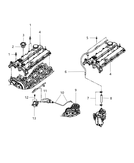 2007 Dodge Nitro Cylinder Head & Cover And Mounting Diagram 2 - Thumbnail