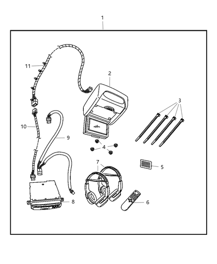 2007 Dodge Caravan Media System - Rear Seat Diagram 1 - Thumbnail