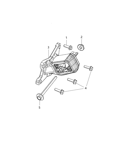 2011 Jeep Wrangler Engine Mounting Right Side Diagram 2 - Thumbnail