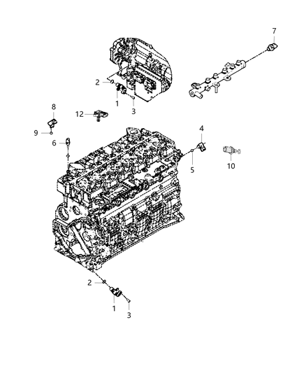 2014 Ram 3500 Pickup Sensors, Engine Diagram 2 - Thumbnail