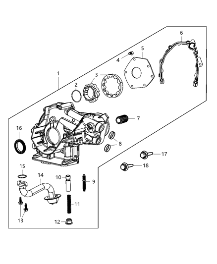 2013 Dodge Dart Pump Engine Oil Diagram for 5047363AB