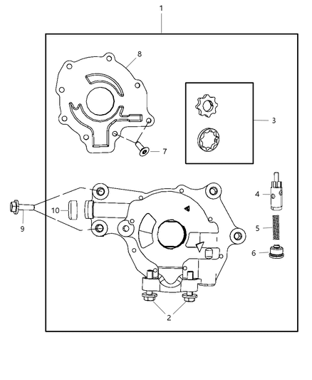 2010 Dodge Journey Engine Oiling Pump Diagram 1 - Thumbnail