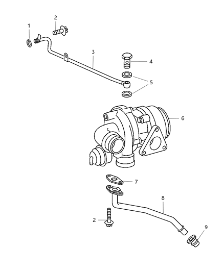 2006 Chrysler PT Cruiser Turbo Oil Return Lines Diagram