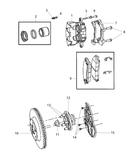 2006 Dodge Magnum Front Brakes Diagram 1 - Thumbnail