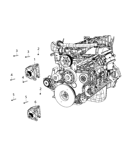 2020 Ram 3500 Cab Chassis Generator/Alternator & Related Parts Diagram 1 - Thumbnail