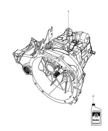 2009 Dodge Journey Transmission / Transaxle Assembly of Manual Transmission Diagram 2 - Thumbnail
