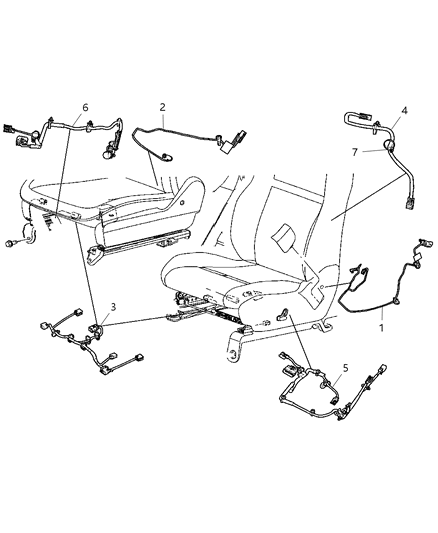 2006 Jeep Grand Cherokee Wiring Power Seat Diagram for 5143368AA