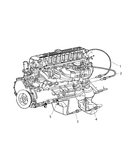 2004 Jeep Wrangler Oxygen Sensor, Rear Diagram for 5139021AA