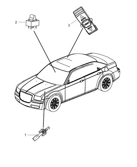 2009 Chrysler 300 Switches Body Diagram