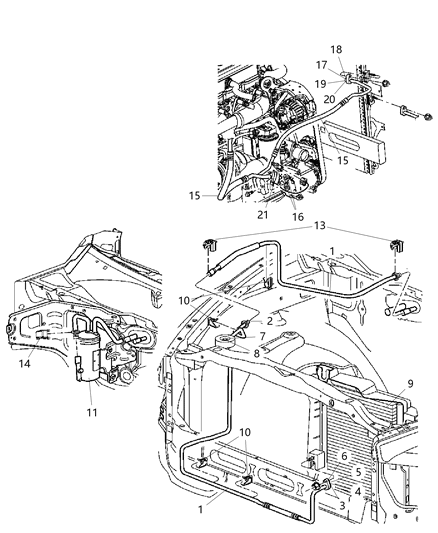 2009 Dodge Ram 3500 Pickup A/C Plumbing Diagram