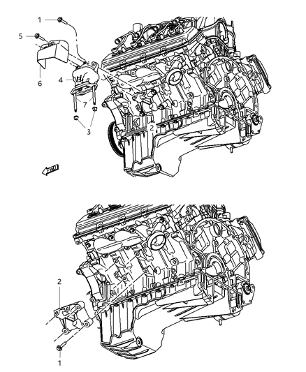 2009 Dodge Challenger Engine Mounting Left Side Diagram 3 - Thumbnail
