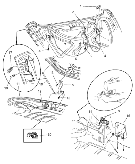 2001 Chrysler Prowler Lock Diagram for 4865101AA