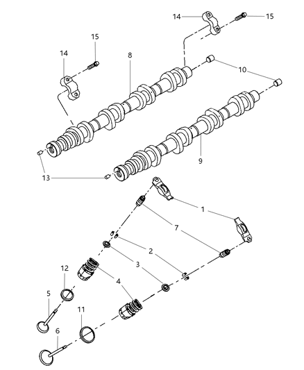 2008 Jeep Commander Camshaft & Valvetrain Diagram 2 - Thumbnail