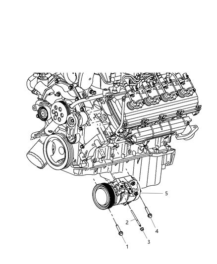 2014 Dodge Durango A/C Compressor Mounting Diagram 2 - Thumbnail