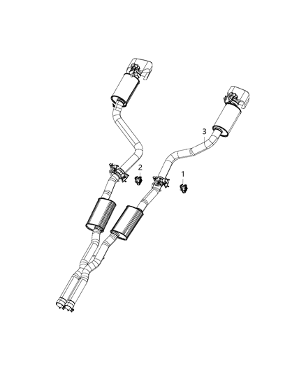2019 Dodge Challenger Actuators, Exhaust Diagram