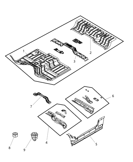 2020 Ram 3500 Cab Chassis Floor Pan Diagram 2 - Thumbnail