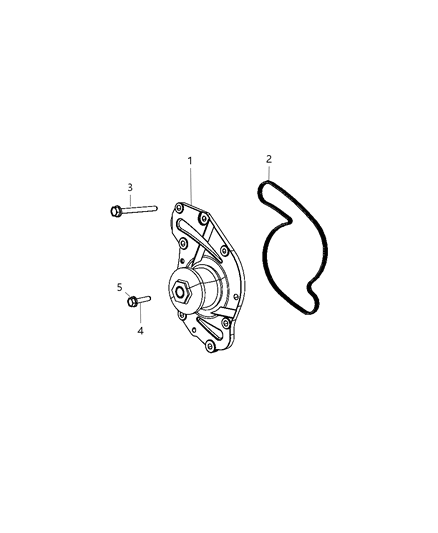 2010 Chrysler Sebring Water Pump & Related Parts Diagram 4 - Thumbnail