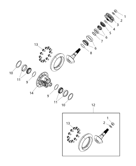 2020 Ram 1500 New Style Differential Assembly, Rear Diagram 2 - Thumbnail