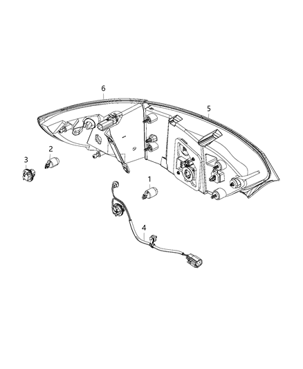 2019 Chrysler Pacifica Parts, Rear Tail Lamps Service Diagram 1 - Thumbnail