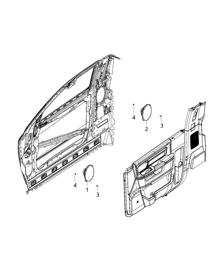 2020 Ram 2500 Speakers, Amplifier And Sub Woofer Diagram 6 - Thumbnail