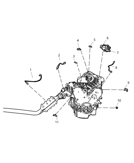 1999 Dodge Intrepid Sensors - Engine Diagram 2 - Thumbnail