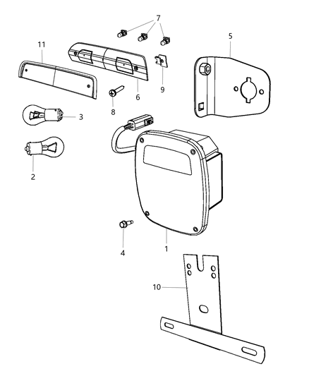 2017 Ram 3500 Lamp Tail Stop Backup Diagram for 68287757AA