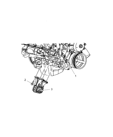 2006 Dodge Ram 1500 Mounts, Front Diagram 1 - Thumbnail