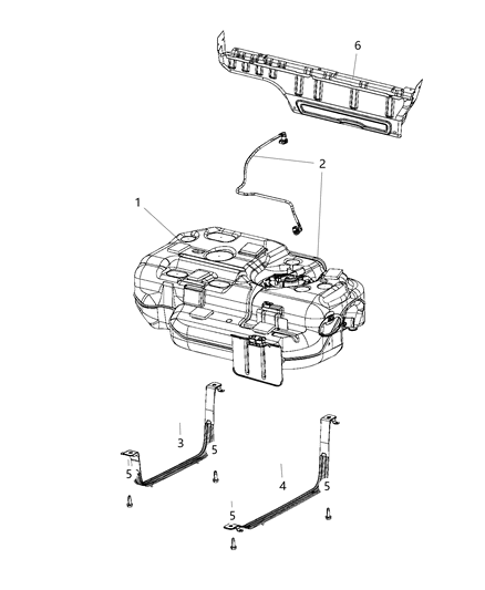 2018 Chrysler Pacifica Crossmember Floor Pan Diagram for 52030057AB