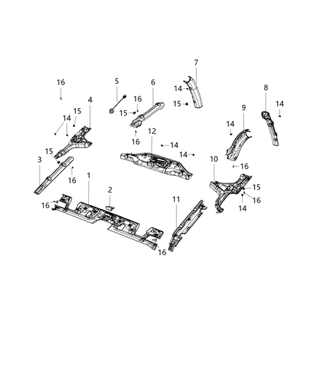 2020 Jeep Wrangler Aperture Panel, Sport Bar Diagram 1 - Thumbnail