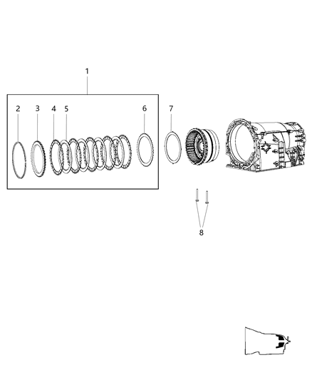 2011 Jeep Wrangler B2 Clutch Assembly Diagram 1 - Thumbnail