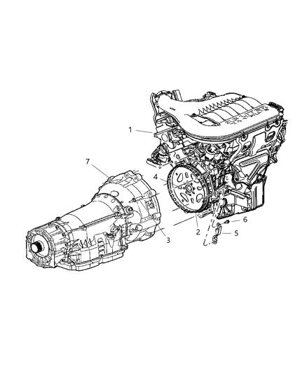 2005 Dodge Magnum Transmission Mounting Diagram 1 - Thumbnail