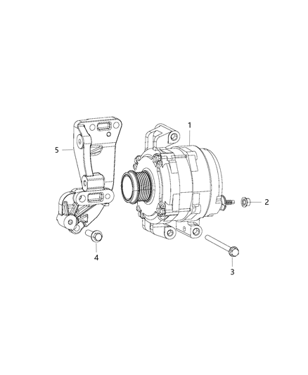 2021 Jeep Compass Alternator Diagram for 56029624AC