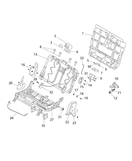 2019 Ram ProMaster City Hinge Nut Diagram for 6106985AA
