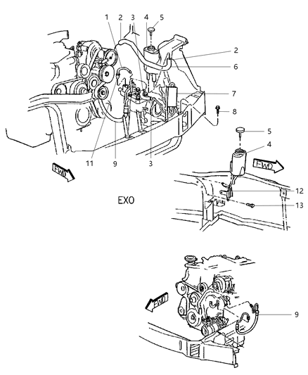 2000 Jeep Grand Cherokee Power Steering Hose Diagram 1 - Thumbnail