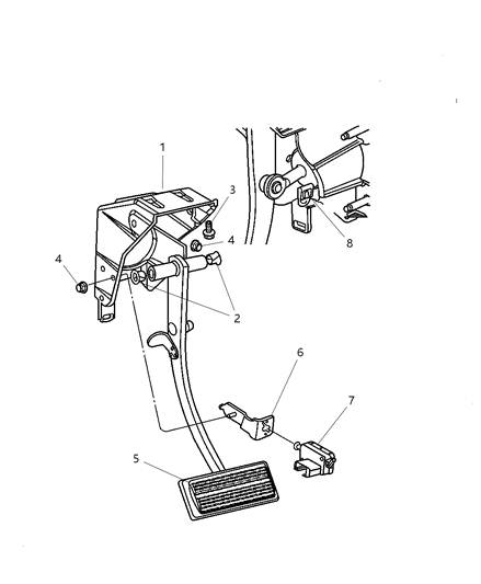 2002 Dodge Caravan Brake Pedals Diagram 2 - Thumbnail